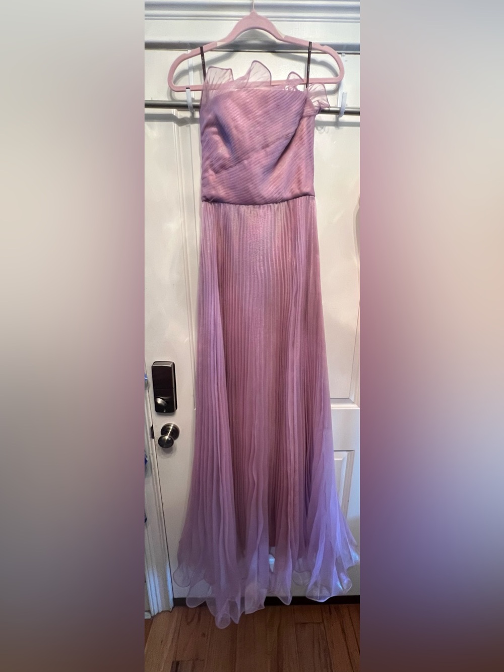 Theia Strapless Pleated Gown. New.
Size: 4. Retail: $795. Asking: $400.